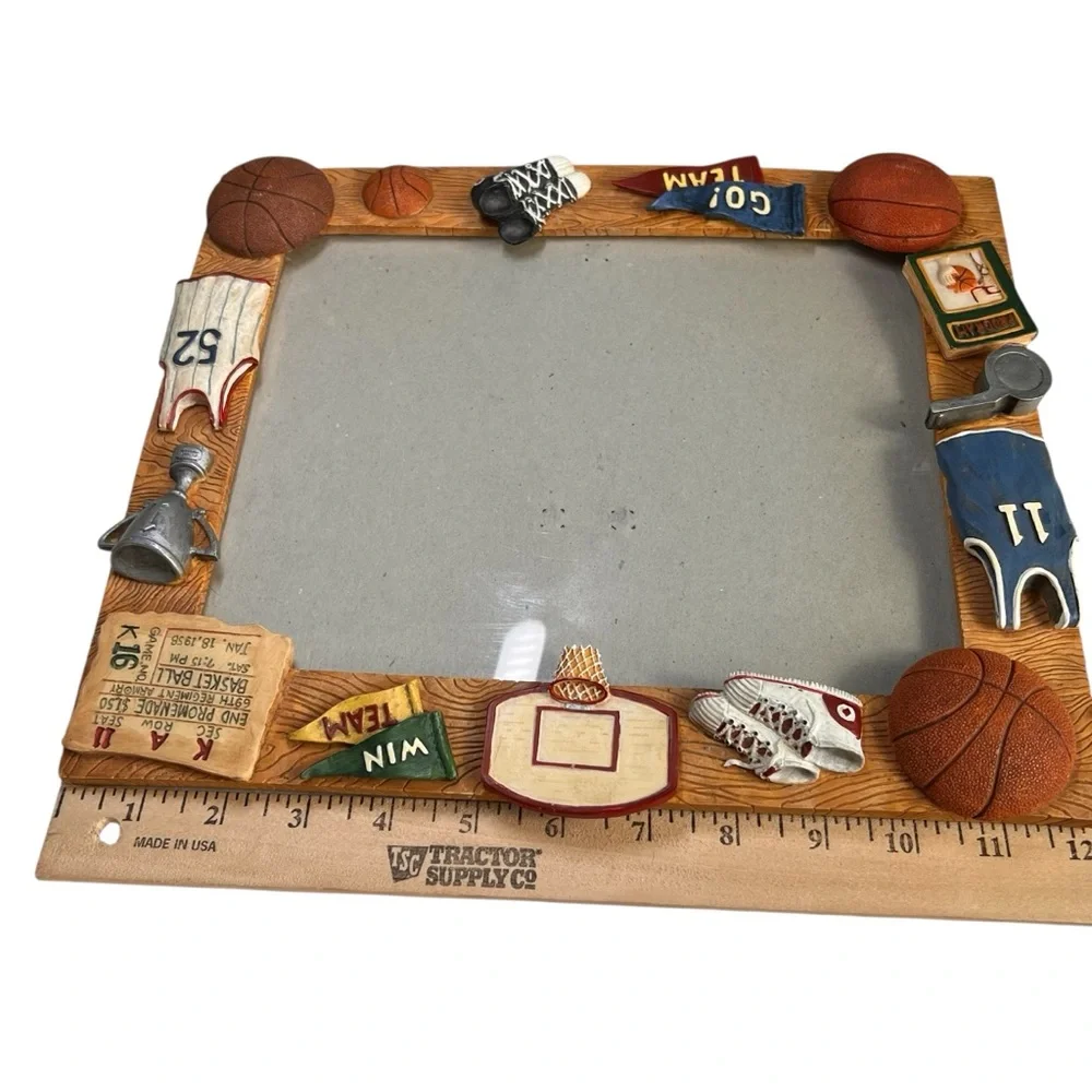 Vintage Hoops N Dreams Basketball Photo Frame Russ Berrie 12x10 Landscape Mode
